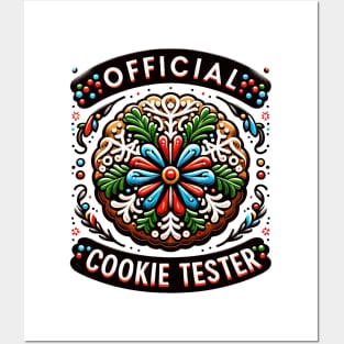 Official Cookie Tester Vintage Christmas Baking Posters and Art